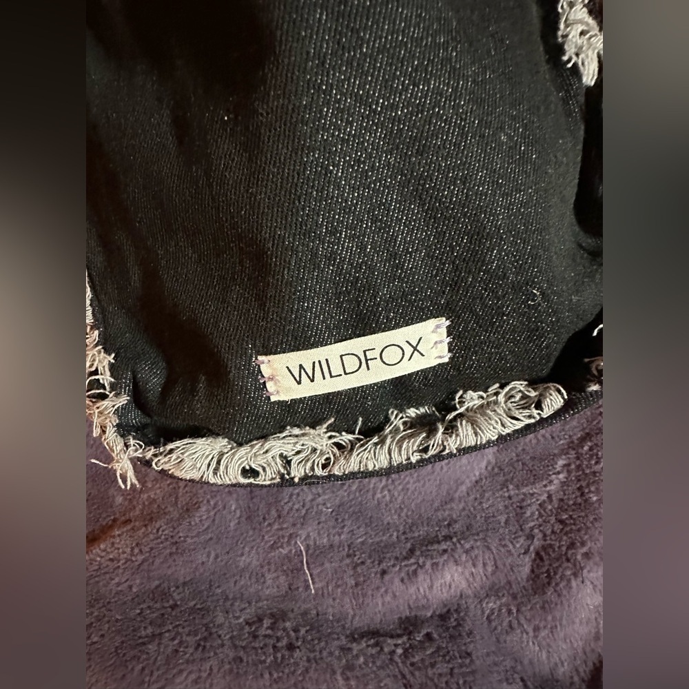 NWT WILDFOX Tote Bag Denim Black - Picture 9 of 11